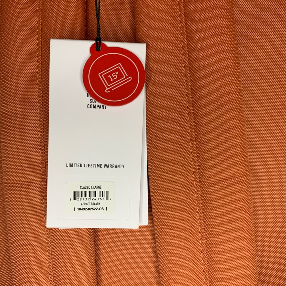 Herschel Classic XL Apricot Brandy Backpack NWT - Picture 4 of 4